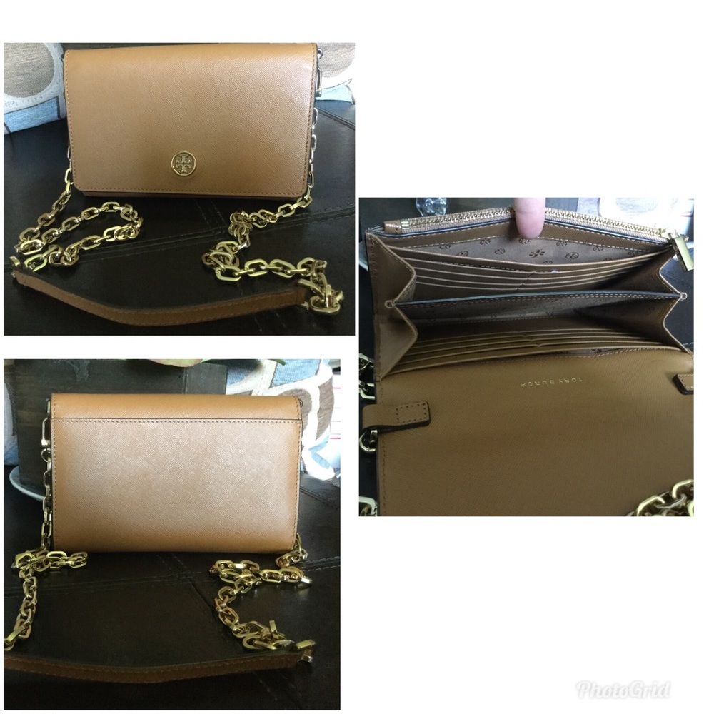 Tory Burch Robinson chain wallet!